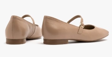 Ryłko A1NG1_Q_ _1IG beżowe baleriny z ozdobnym zapięciem r. 39