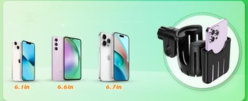 UCHWYT NA KUBEK TELEFON CZARNE DO CIĄGNIKA CIĘŻARÓWKI TIR