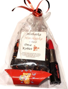 PREZENT NA DZIEŃ KOBIET - ZESTAW PREZENTOWY - 3w1 HERBATA +DŁUGOPIS +KRÓWKA