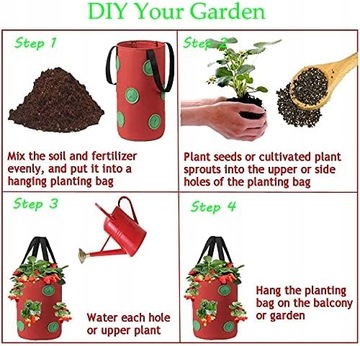 СУМКА СУМКА ЦВЕТОЧНЫЙ ГОРШОК ДЛЯ ПОСАДКИ КАРТОФЕЛЯ И ОВОЩЕЙ