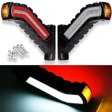 2X SVĚTLO KONTURA LED DYNAMICKÝ SMĚROVKA 12-24V VODOTĚSNÝ NEON