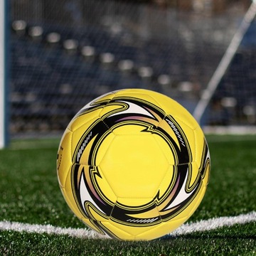 Футбольные игрушки из мягкой искусственной кожи, износостойкие, размер 8 дюймов, желтый футбол