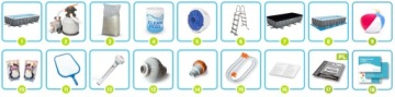Каркасный садовый бассейн 549х274х122см 17в1 Bestway 56466N