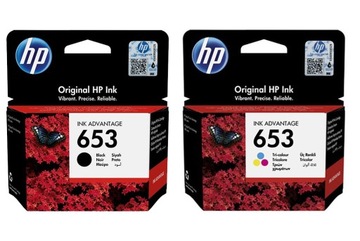 2x Tusz oryginał HP 653 do DeskJet Plus 6075 6475