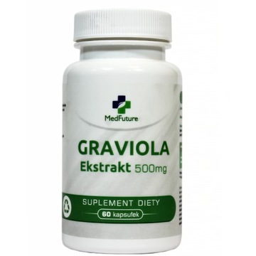 Graviola Ekstrakt 500mg Na cukrzycę, regeneruje trzustkę - 60 kapsułek