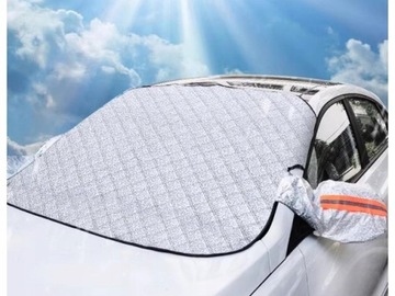 АЛЮМИНИЕВАЯ КРЫШКА МАТОВАЯ ДЛЯ ЗЕРКАЛ ВЕТРОВОГО СТЕКЛА 6 МАГНИТОВ ЗИМА/ЛЕТО