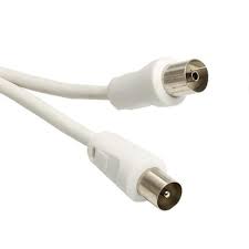 Kabel antenowy 1,8 metra(wtyk-gniazdo)bialy