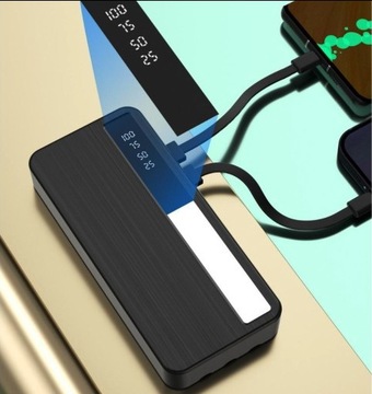 ЗАРЯДНОЕ УСТРОЙСТВО POWERBANK 20000 МАч С ФОНАРЕМ USB-C МОЛНИЯ USB СВЕТОДИОДНЫЙ ДИСПЛЕЙ