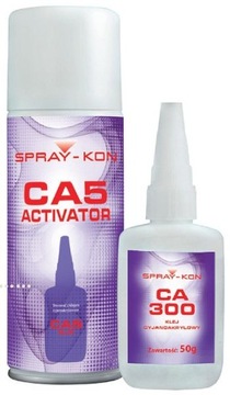 Klej cyjanoakrylowy SPRAY-KON CA300 + aktywator
