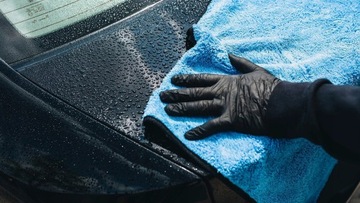 Толстое автомобильное полотенце из микрофибры БОЛЬШОЕ для сушки автомобильной краски K2 Flossy