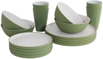 ZESTAW OBIADOWY DLA 4 OSÓB OUTWELL GALA SHADOW GREEN 16 szt.