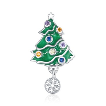 Charms ŚWIĄTECZNA CHOINKA zawieszka S925