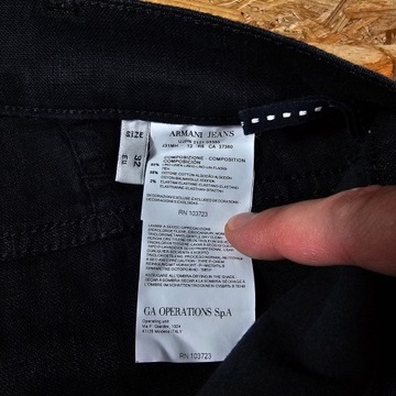 Spodnie Lniane ARMANI JEANS Proste Len Materiałowe Nowy Model 32