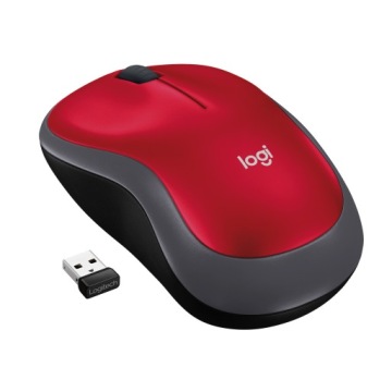 Мышь LOGITECH M185, красная, 1000 точек на дюйм