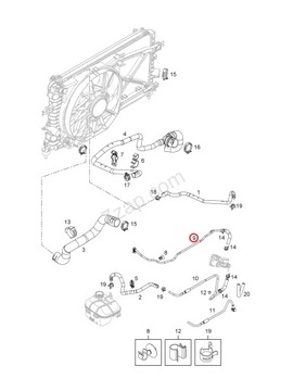 PŘÍVOD TERMOSTATU ŠKRTÍCÍ KLAPKY OPEL VECTRA C OE