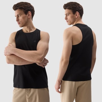 T-SHIRT 4F KOSZULKA MĘSKA BEZ RĘKAWÓW TOP TANK BAWEŁNIANA SPORTOWA SS24
