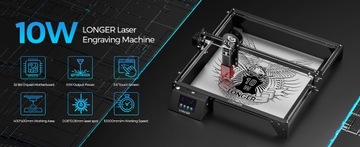 Лазерный гравер LONGER RAY5 10 Вт + пневматический + новые ролики + сотовый стол