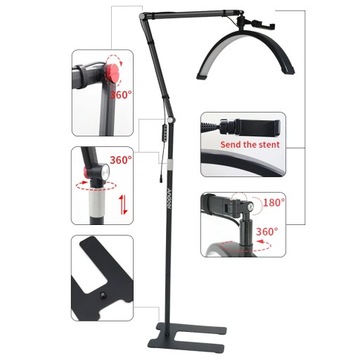 Andoer HD-M700X 23-дюймовый светодиодный напольный светильник в форме полумесяца