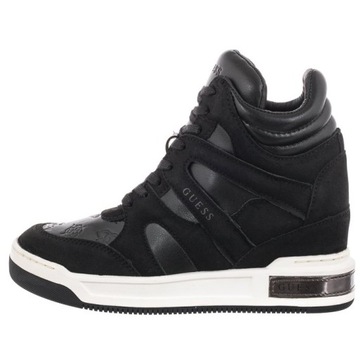 Buty Damskie Sneakersy Guess Lisa Black Czarne