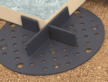 WSPORNIK, PODSTAWKA 2mm z GUMY Deck-Dry pod płyty TARASOWE-OGRODOWE DDP002R