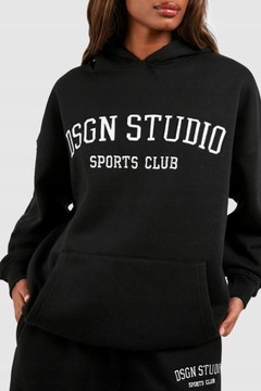 KAPTUREM NAPIS DSGN STUDIO 7N6 NG2__M BOOHOO CZARNA BLUZA OVERSIZE Z
