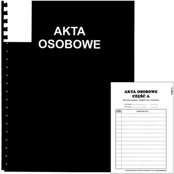 Teczka AKTA OSOBOWE z bindą T-02 czarna
