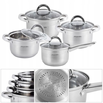 НАБОР СТАЛЬНЫХ КОРЗИН С ПИЛЕННЫМИ КРЫШКАМИ 8 шт.