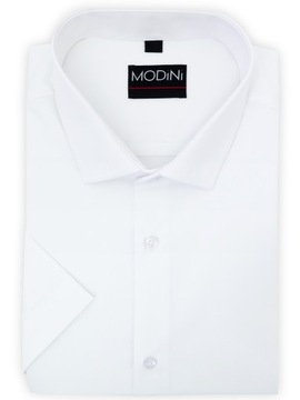 Biała koszula męska z krótkim rękawem YK14 176-182 47-REGULAR