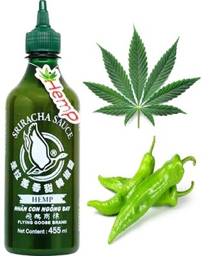 SOS Z KONOPIĄ (chili 61%) SRIRACHA BARDZO OSTRY 455ml FLYING GOOSE