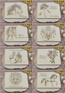 Деревянный спиральный альбом на 18 лет.