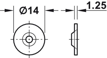 БАМПЕР HAFELE PUSH, ДЛИННЫЙ СЕРЫЙ С МАГНИТОМ + ПЛАСТИНКА