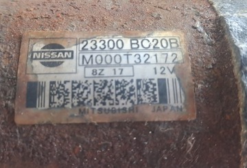 NISSAN QASHQAI 09R 1.6 B STARTÉR 23300BC20B