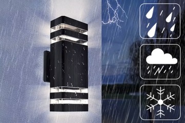 4x ВОДОНЕПРОНИЦАЕМЫЙ ДВОЙНОЙ СВЕТОДИОДНЫЙ НАРУЖНЫЙ ФОНАРЬ ДЛЯ ФАСАДА ЗДАНИЯ