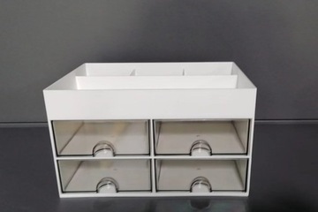 НАСТОЛЬНЫЙ ОРГАНАЙЗЕР С 4 ПРОЗРАЧНЫМИ ЯЩИКАМИ И 4 ОТДЕЛЕНИЯМИ