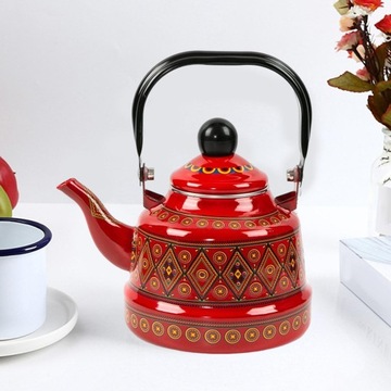 Большой эмалированный чайник Red Kettle A емкостью 2,5 л.