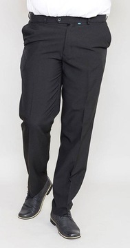 Duże Spodnie Męskie Wizytowe Czarne MAXD555