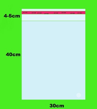 Woreczki torebki foliowe z klejem 300/400+50