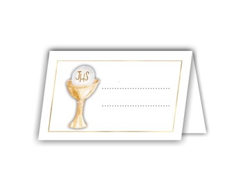 Winietki dwustronne, KOMUNIA ŚWIĘTA 10 sztuk