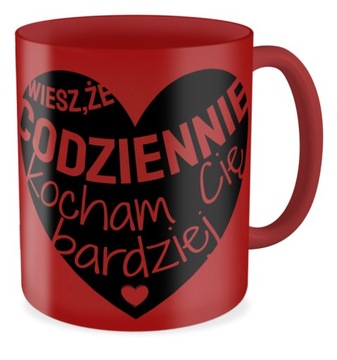 Kubek prezent WALENTYNKI Kocham Cię bardziej