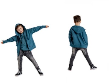 Bluza morska ALL FOR KIDS 152/158 rozpinana KAPTUR