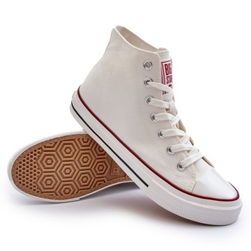 WYSOKIE TRAMPKI MĘSKIE BIG STAR NN174104 BIAŁE 42