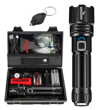 Mocna Latarka LED 20000 Lm Taktyczna Wojskowa z Powerbank Shadowhawk XHP7