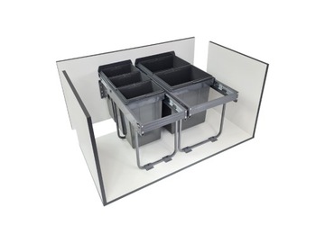 БАК ДЛЯ МУСОРА 10Л+10Л+10Л БЕСШУМНОЕ ЗАКРЫТИЕ