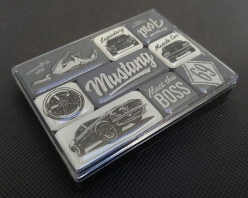 Магниты на холодильник 9 шт. Подарок Ford Mustang Boss