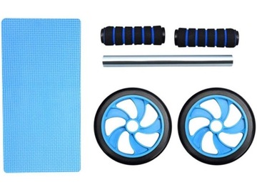 Двойное колесо для упражнений, роликовое колесо + коврик