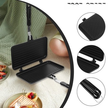 СКОВОРОДА ДЛЯ ЖАРКИ СЭНДВИЧЕЙ С ДАВЛКОЙ ДЛЯ ЯИЦ