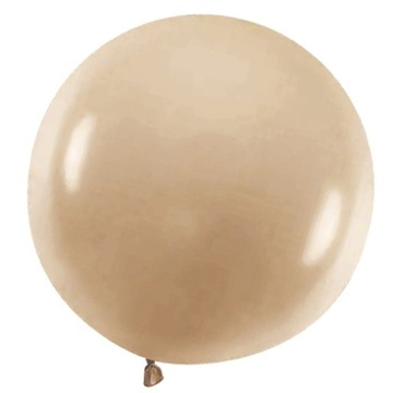 Balony Duże okrągłe Latte beżowe kawowe kula 48cm