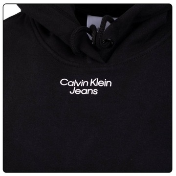 CALVIN KLEIN BLUZA DAMSKA STACKED LOGO BLACK r.M