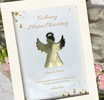 ПОДАРОК ​​СПАСИБО КРЕСТНЫМ РОДИТЕЛЯМ РАМКА ЗОЛОТОГО АНГЕЛА ПОДАРОК ​​IHS FRAME