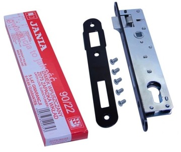 ZAMEK DO FURTKI BRAMKI WPUSZCZANY WĄSKI 90X22mm DO PROFILU 40x40 JANIA